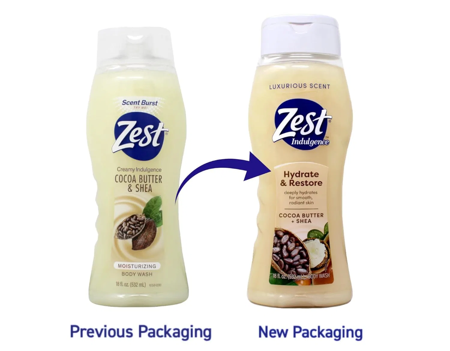 Гель для душа с маслом какао и ши, Zest, 2 шт, 1064.65 мл — фото 4