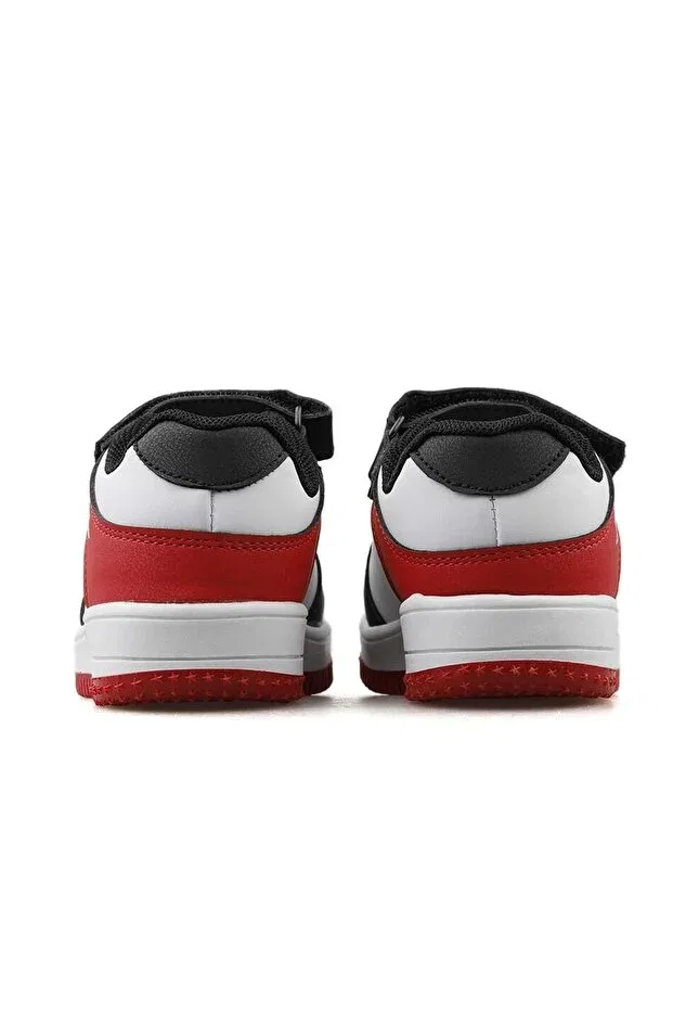 Детские кроссовки для девочек на липучке Galaxy Beijing Force Jordan, White-Red — фото 4