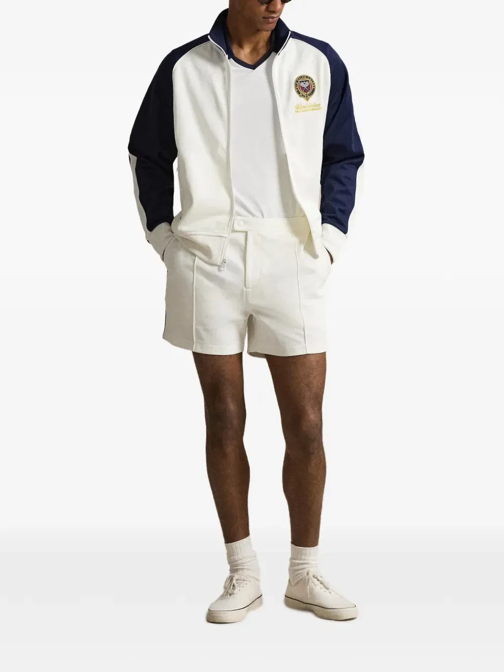 Спортивная толстовка с нашивкой Polo Ralph Lauren, бежевый — фото 2