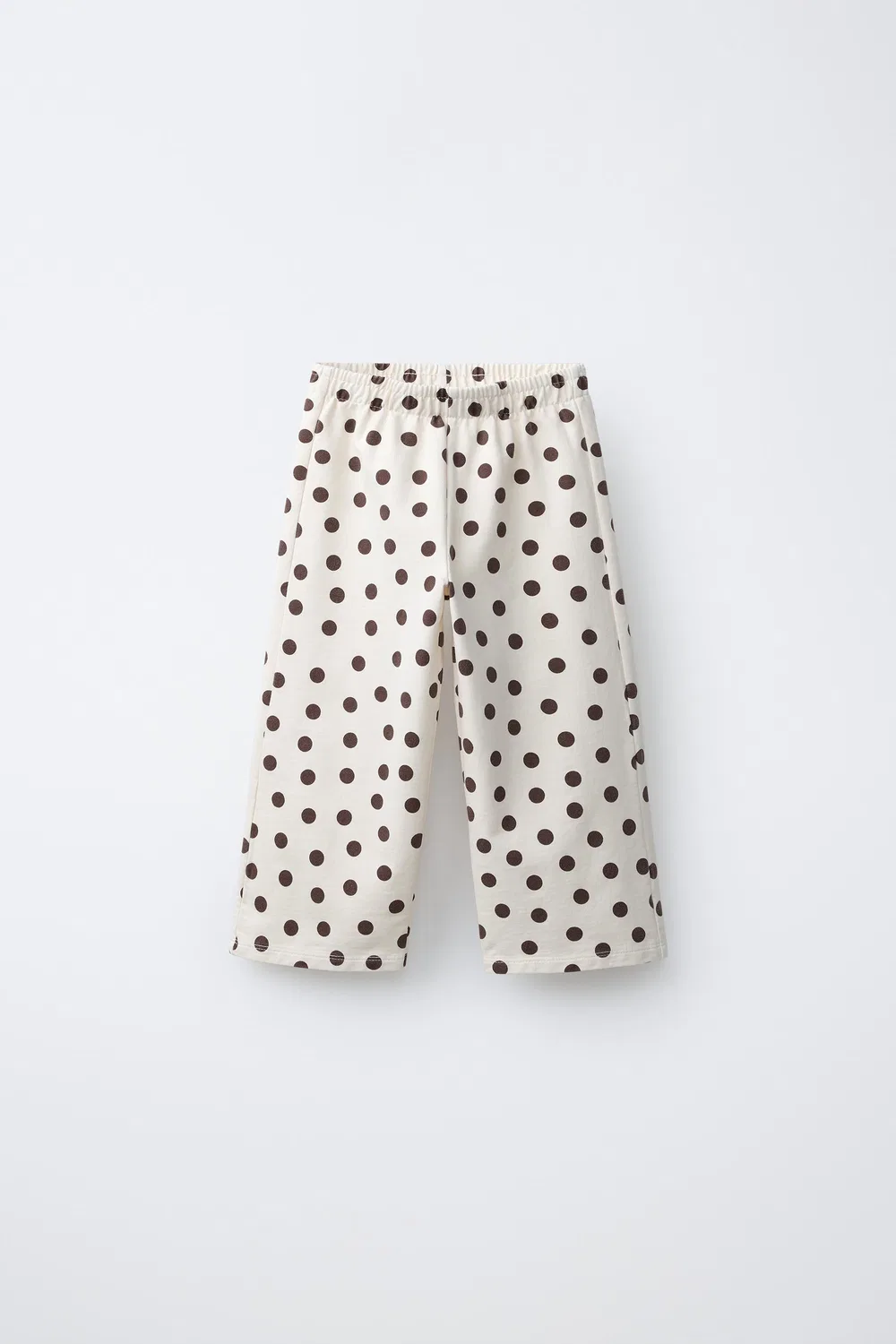 Плюшевые кюлоты в горошек ZARA, Ecru