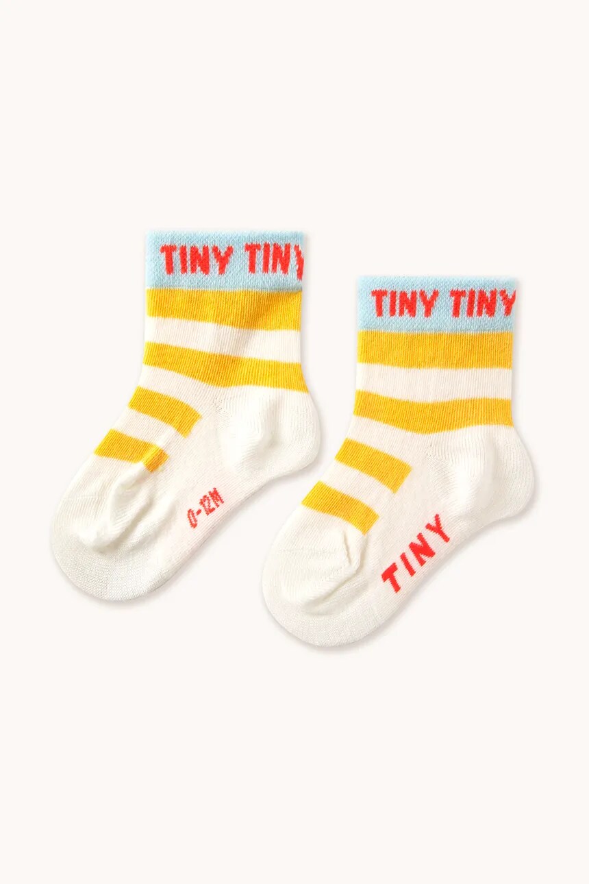 

Детские носки STRIPES SHORT HEIGHT SOCKS Tinycottons, желтый