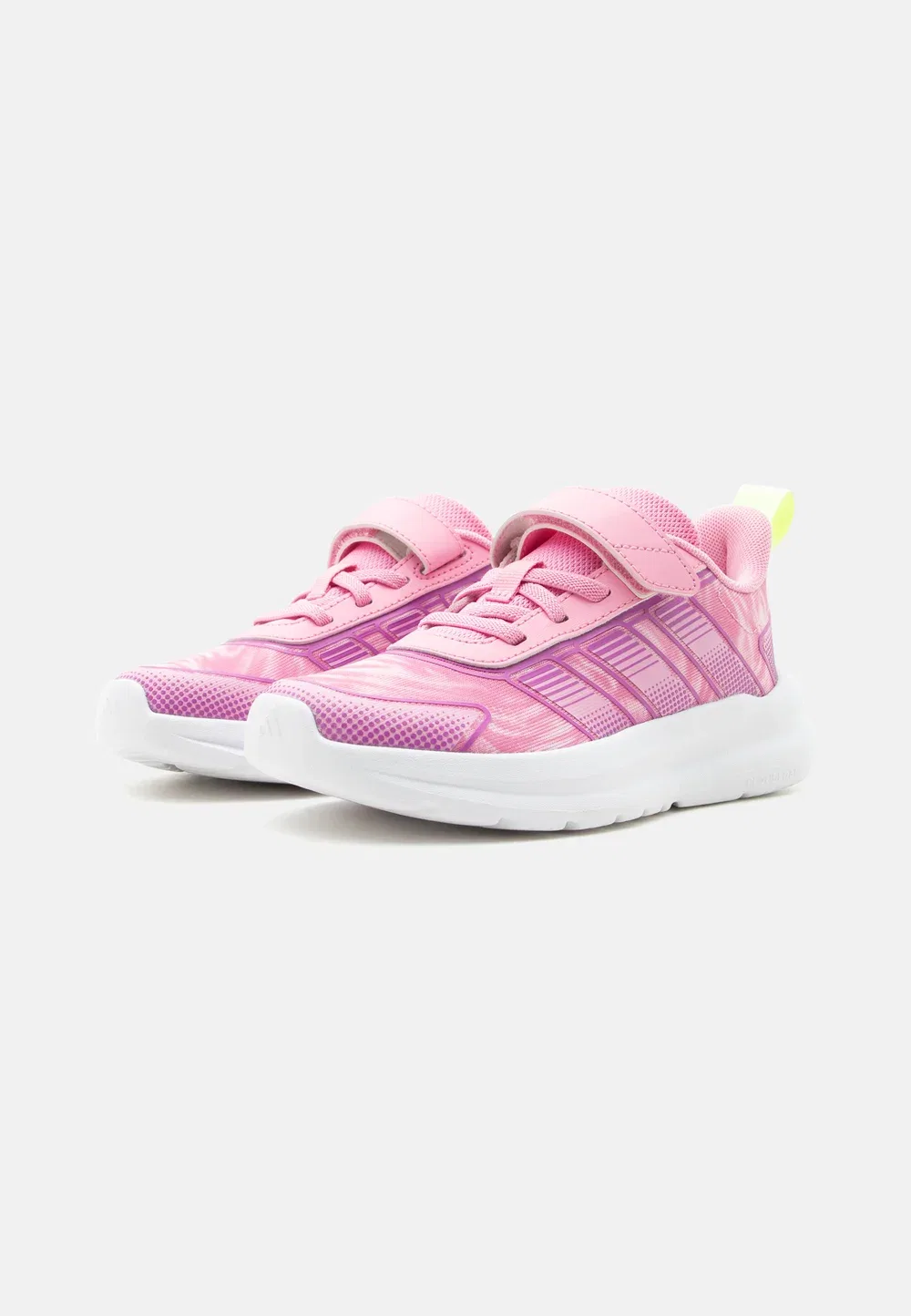 Tensaur run 4.0 унисекс - кроссовки для бега по улицам Adidas Performance, St Tropic Bloom/Purple Burst/Hi Res Yellow — фото 2