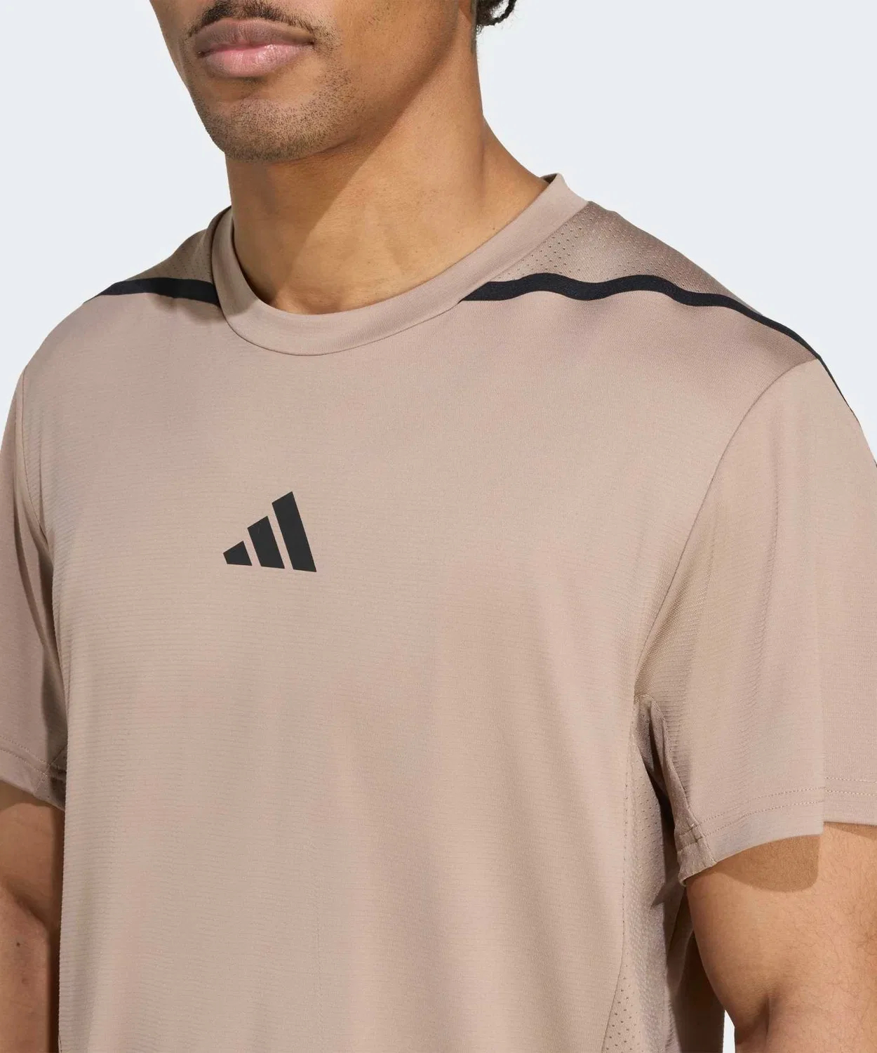 Мужская футболка с принтом Designed for Training Adidas, Brown — фото 3