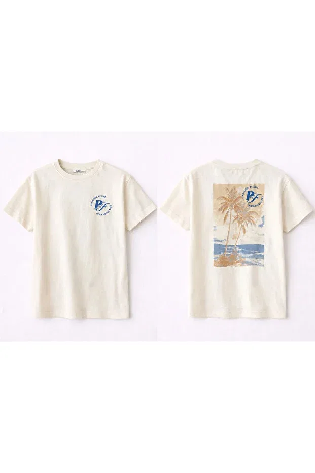 Детская футболка с принтом Cream Tee Nevva, White