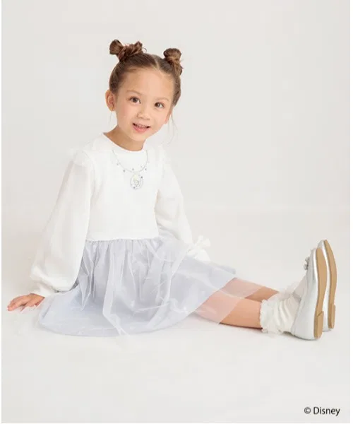 Детское платье-комбинезон с длинным рукавомDisney Collection branshes, Off White