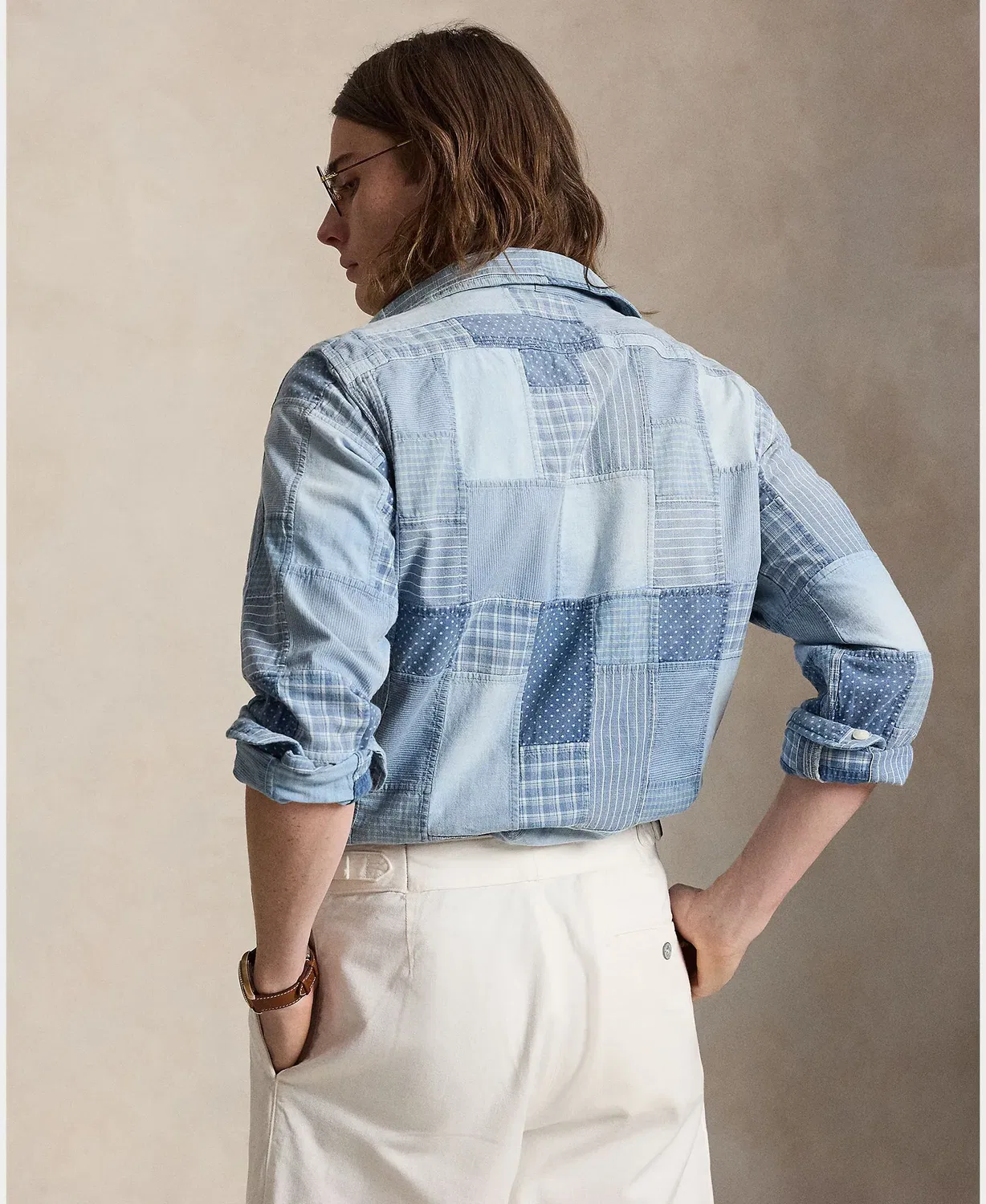 Мужская рубашка из денима с пэчворком Índigo Polo Ralph Lauren, Índigo — фото 2