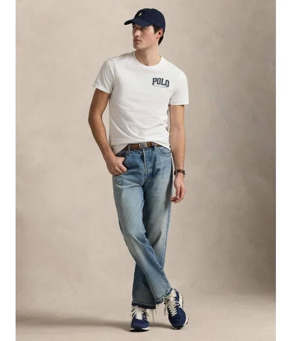Мужская футболка с круглым вырезом Polo Ralph Lauren, белый — фото 2
