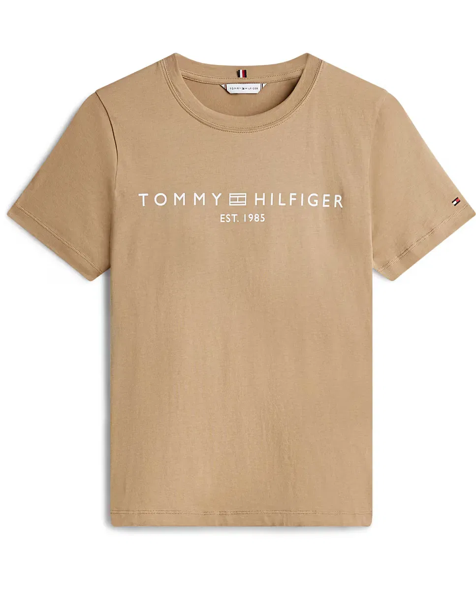 Женская футболка с принтом Tommy Hilfiger, Camel — фото 4