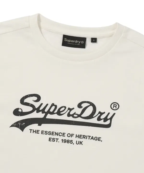 Футболка с логотипом, Essential, Superdry, кремовый — фото 4