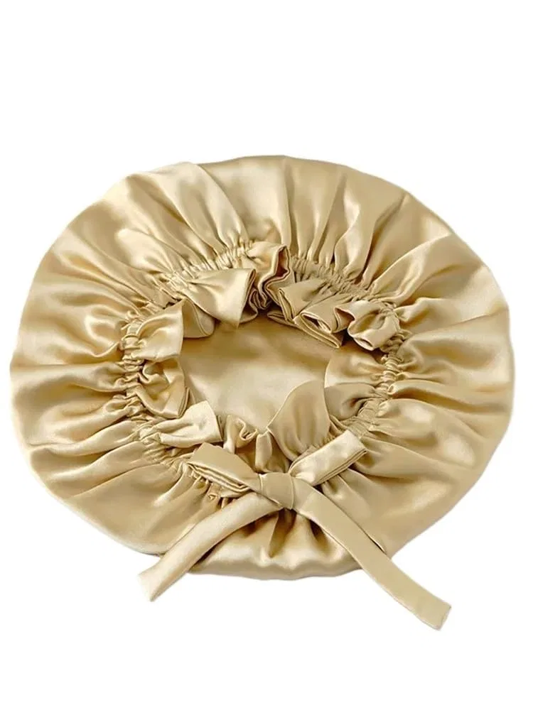 Шапочка для сна Silk Sleep Cap, 2 шт, WLIHDB, Beige Grey