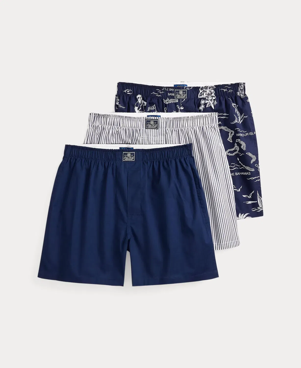 Мужской комплект боксеров с эластичным поясом Ralph Lauren, Azul