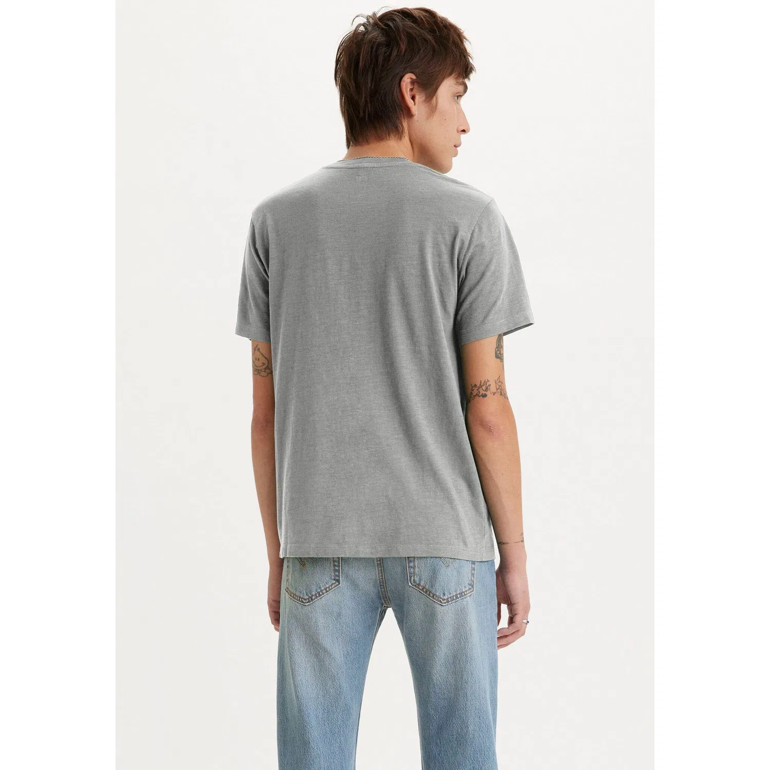 Мужская футболка с нагрудным карманом Levi's, Mid Tone Grey Heather — фото 2