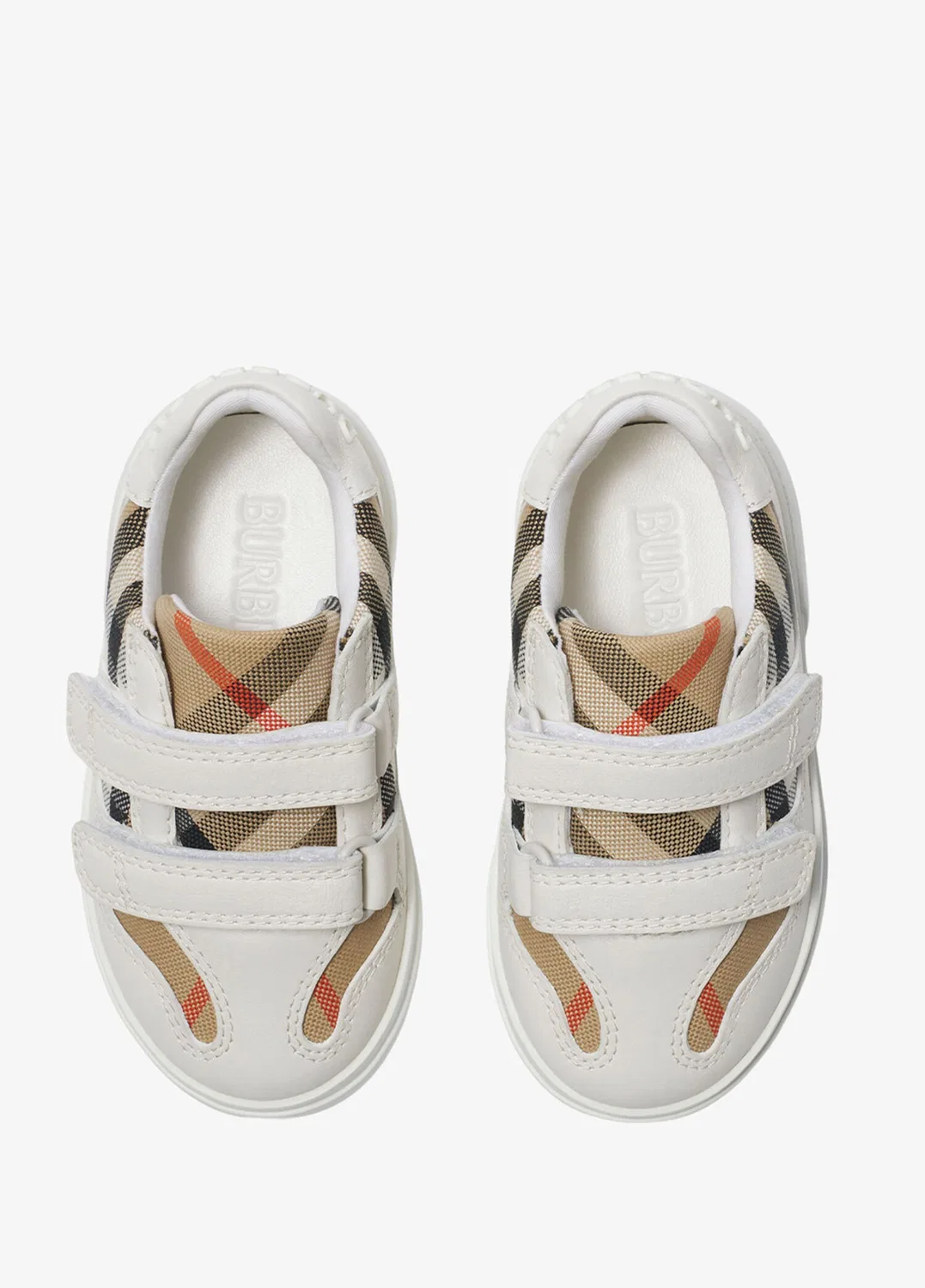 Кроссовки Check Burberry, белый — фото 3