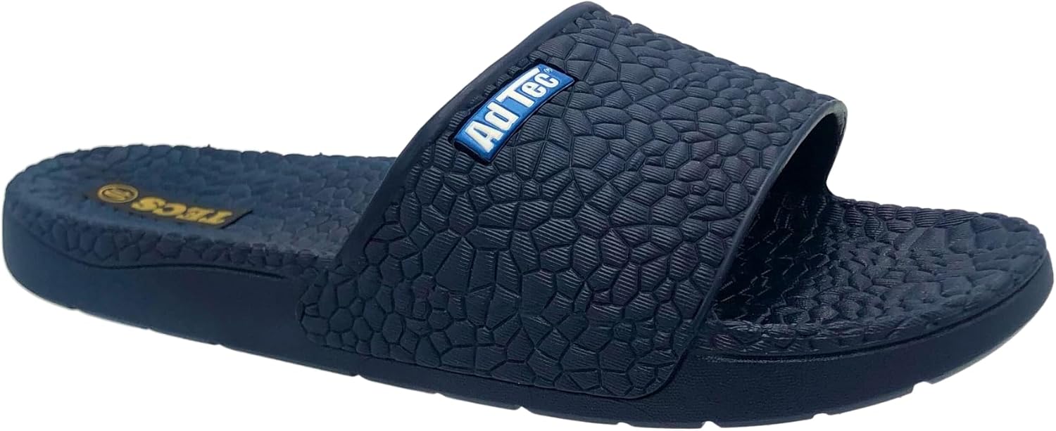 

Мужские сандалии AdTec из ПВХ с эффектом гальки, с амортизирующей подошвой, гибкие и легко сгибаются, с открытым носком Ad Tec, темно-синий