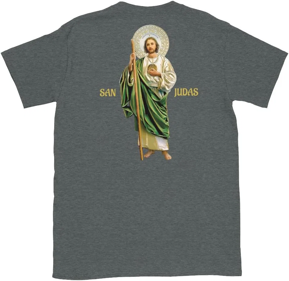 Мужская футболка с круглым вырезом San Judas Tadeo, Dark Heather
