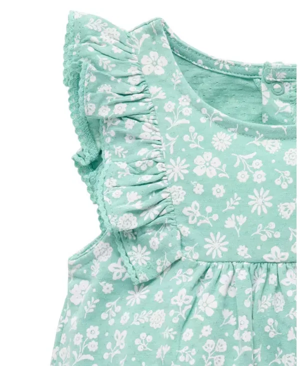 Детский комплект: комбинезон-боди и повязка на голову с рюшами Silhouette Print Purebaby, Silhouette Print — фото 3