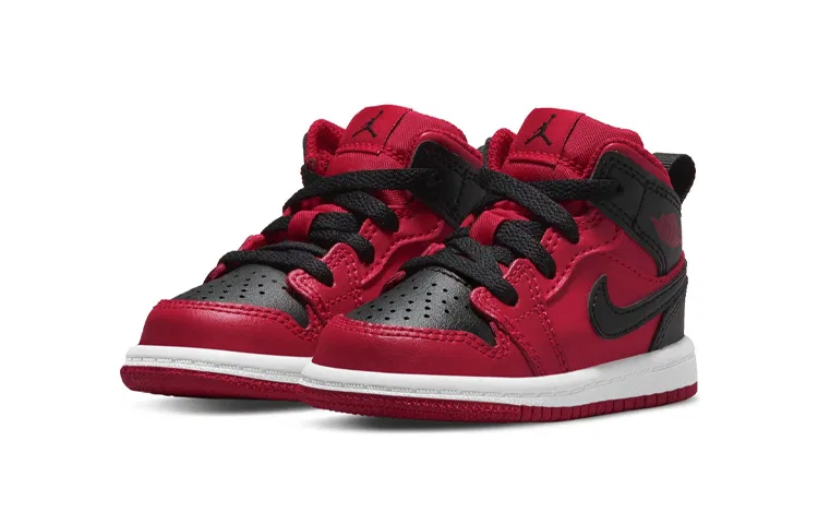 Детские кроссовки для малышей с поддержкой Reverse Bred Jordan, Черный/Красный — фото 3