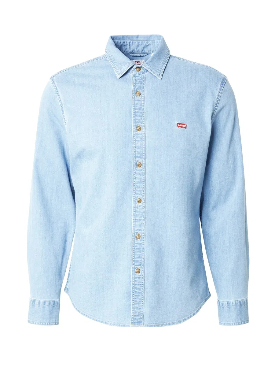 Рубашка LEVI'S Slim fit на пуговицах, цвет «Battery Housemark Slim Fit Shirt», светло-голубой