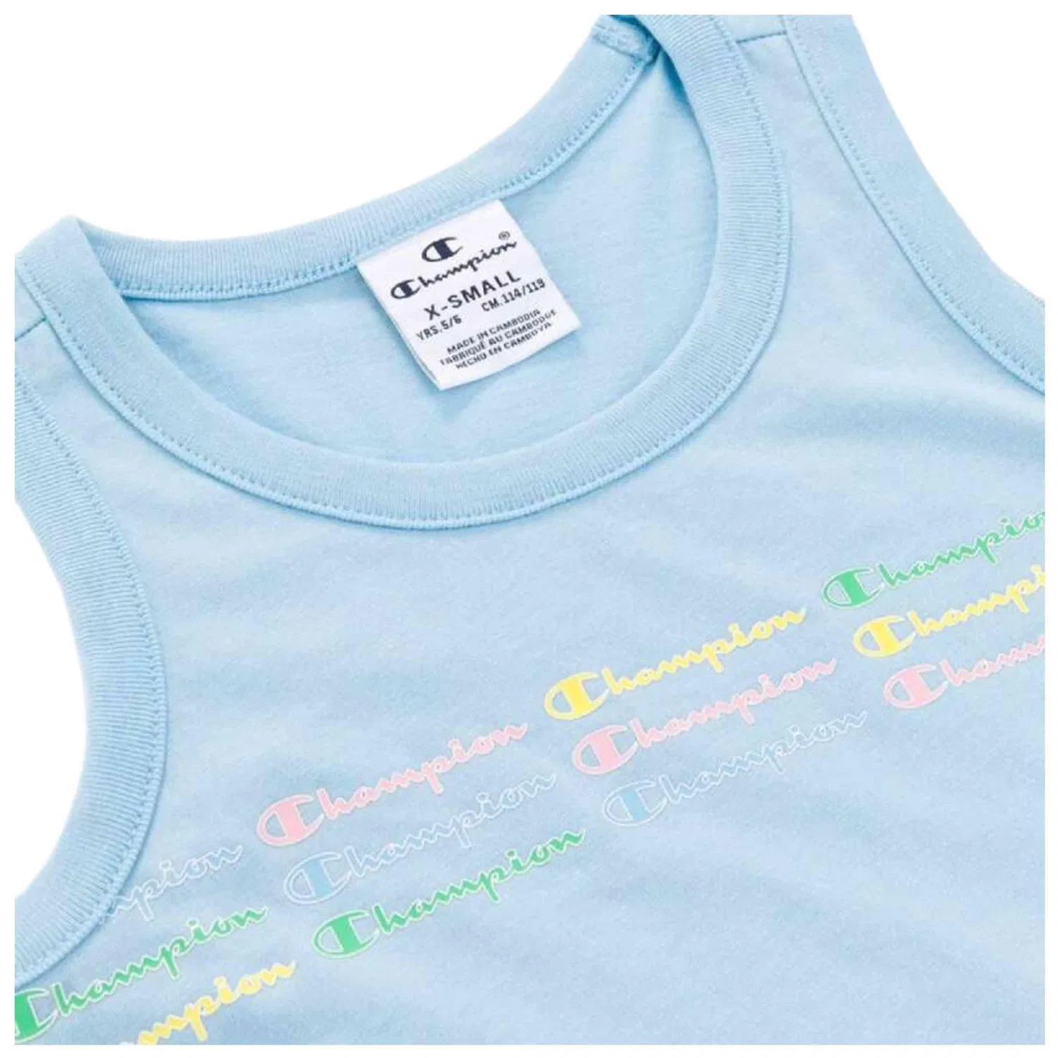 Детская майка на бретелях Champion 404159-BS111, Цвет: Blau — фото 3