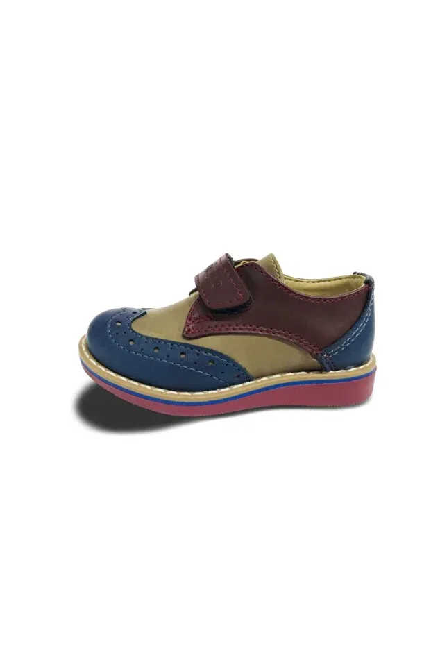 Детские классические туфли для мальчиков из искусственной кожи Vicco, Blue Bordo