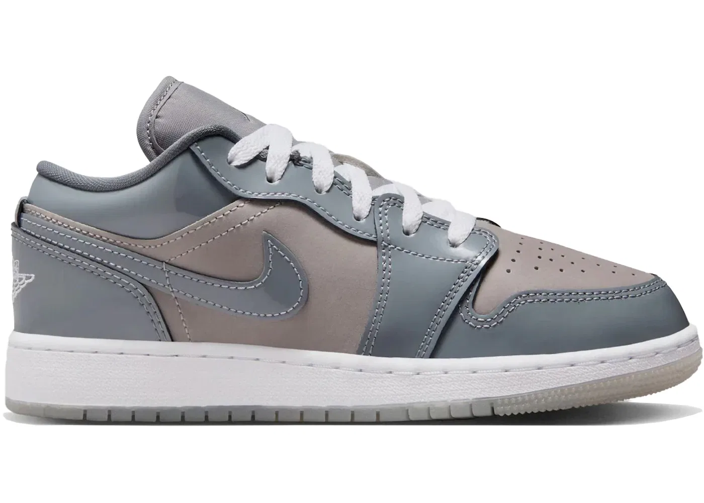 Детские кроссовки Lifestyle Medium Grey White Cool Grey Jordan 1 Low SE Jordan, Medium Grey/White/Cool Grey