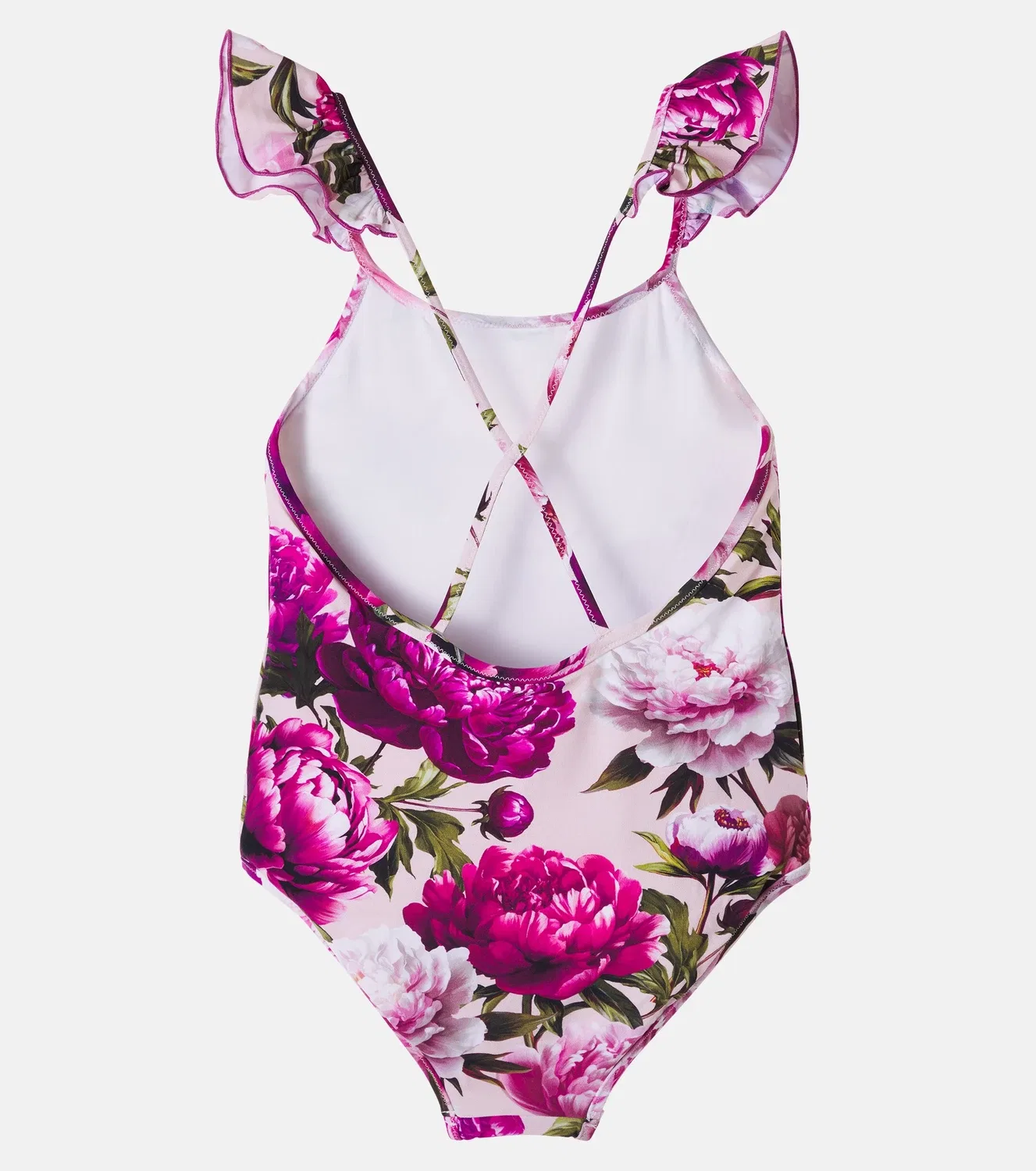 Раздельный купальник с цветочным принтом Dolce&Gabbana Kids, розовый — фото 2