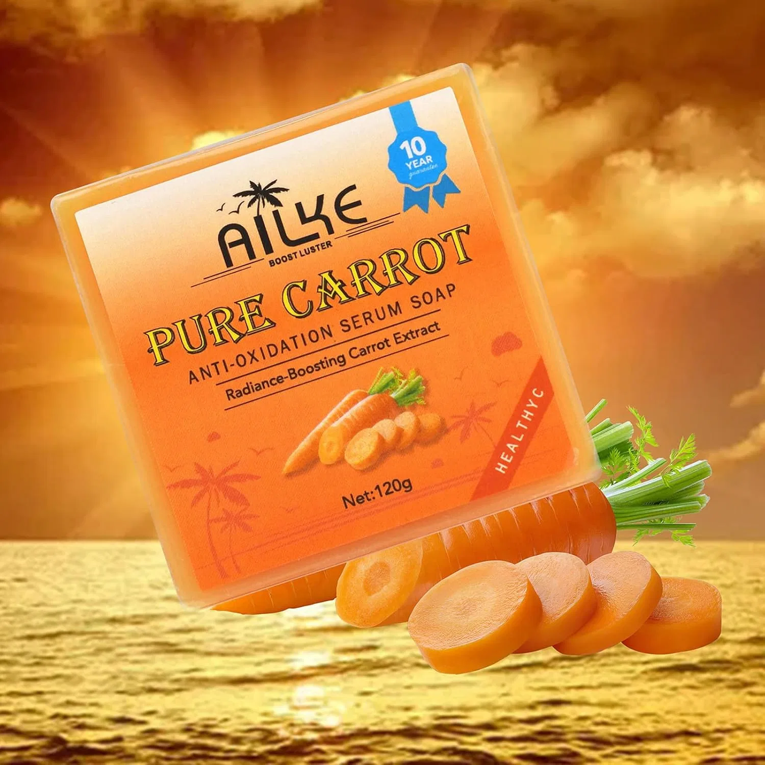 Мыло с каротином и антиоксидантами AILKE BOOST LUSTER, набор 5 шт, 120 г, 5 Items — фото 4