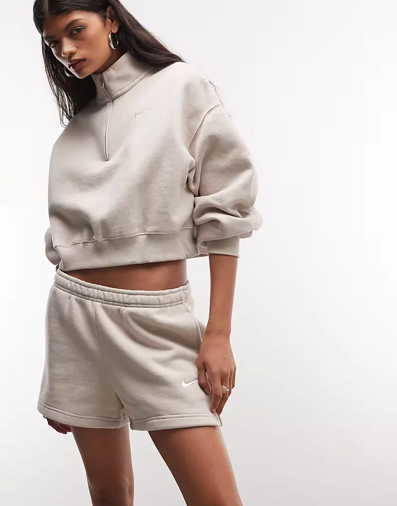Флисовые шорты Nike Studio, кремовый