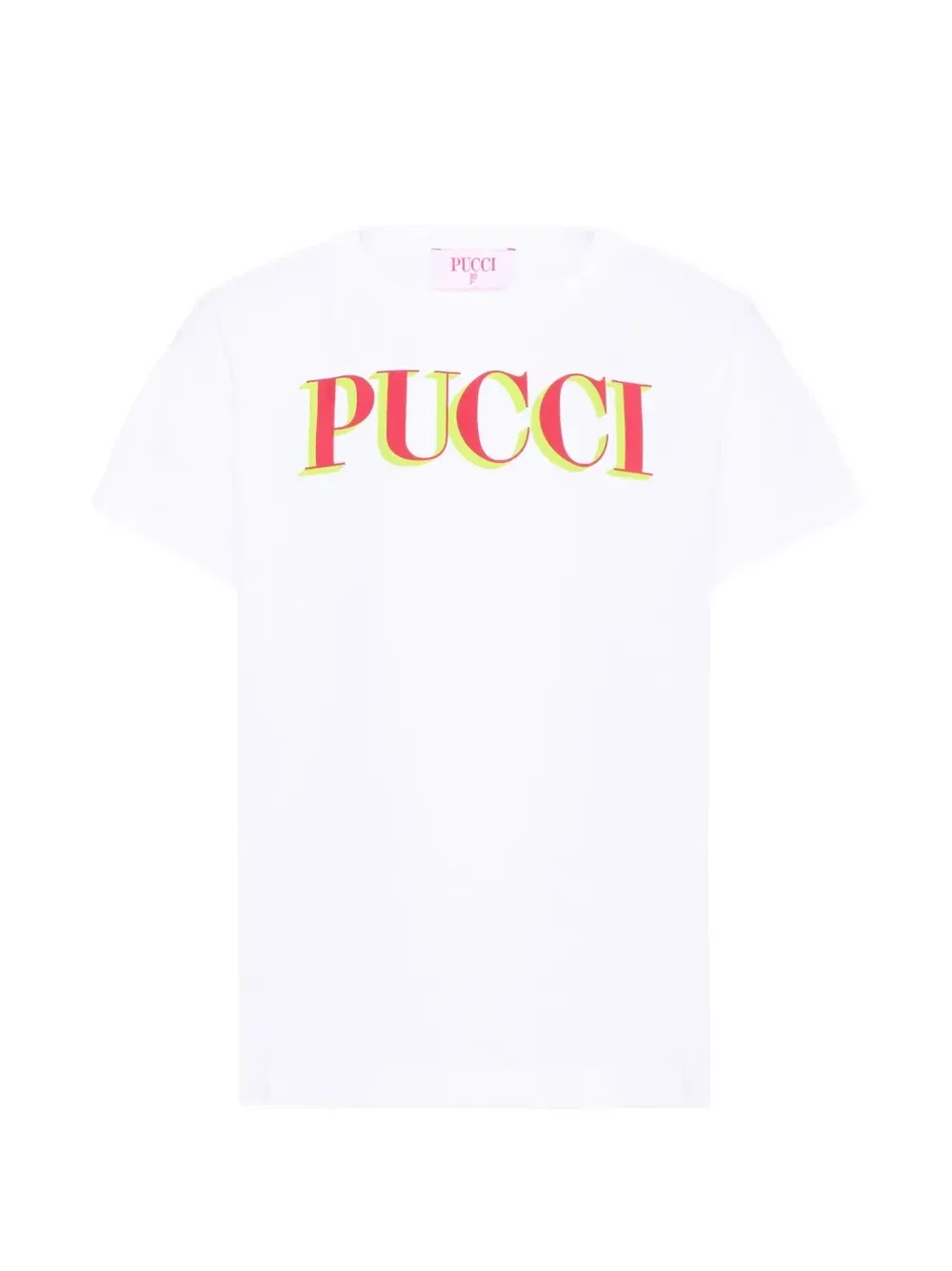 Футболка из хлопка с логотипом Pucci Junior, белый