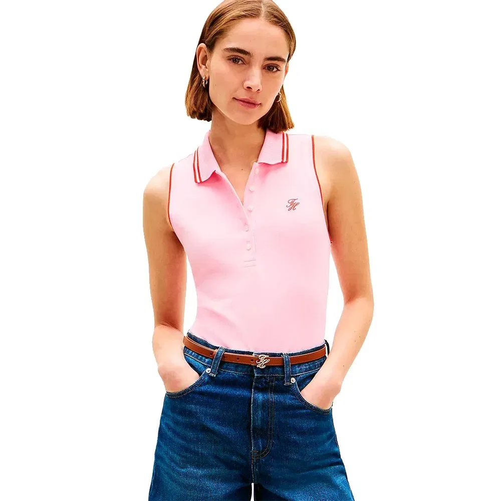 Поло с коротким рукавом Tommy Hilfiger, розовый
