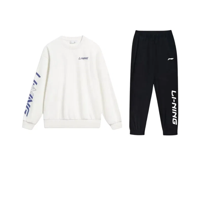 Детский комплект спортивной одежды Unisex Li-Ning, Белый/Черный