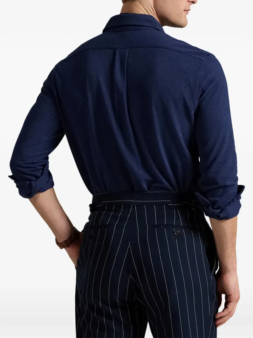 Рубашка Featherweight с длинными рукавами и вышивкой Polo Ralph Lauren, синий — фото 4