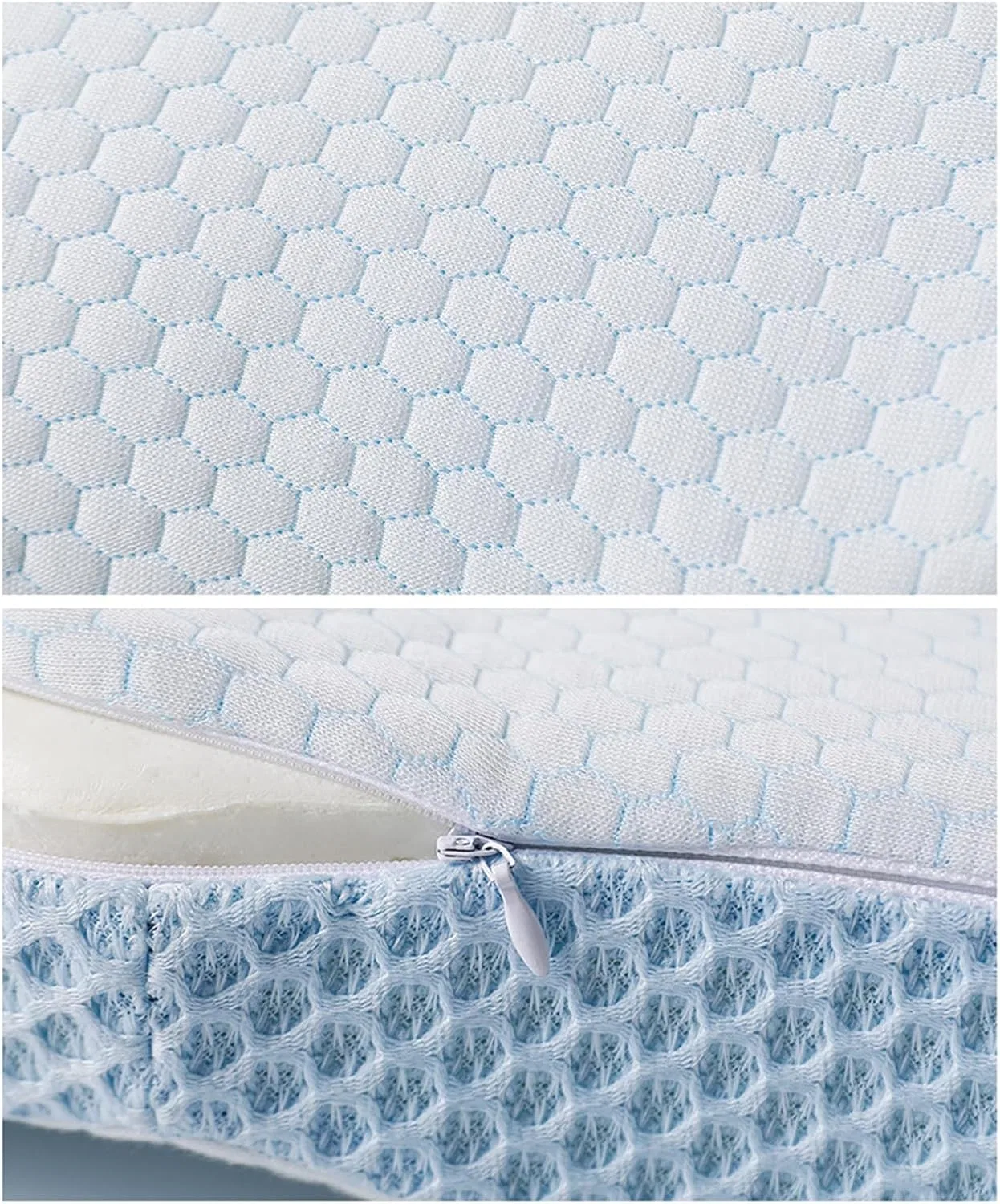Подушка для шеи Memory Foam fxwtich, X Large, Blue — фото 4