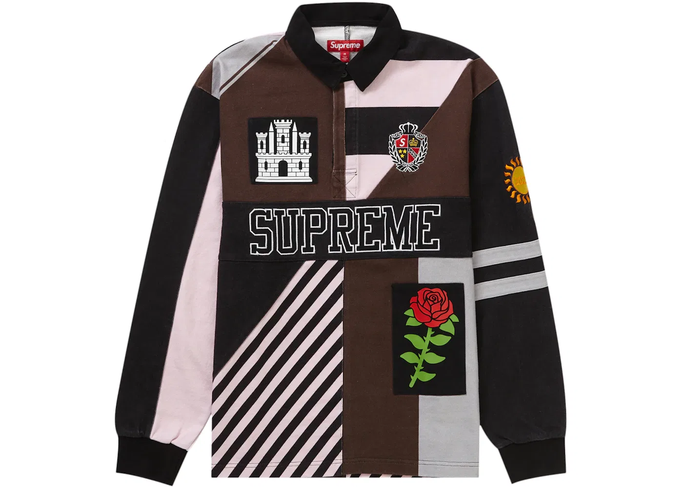 Мужская рубашка регби с длинным рукавом Supreme Rugby, Black