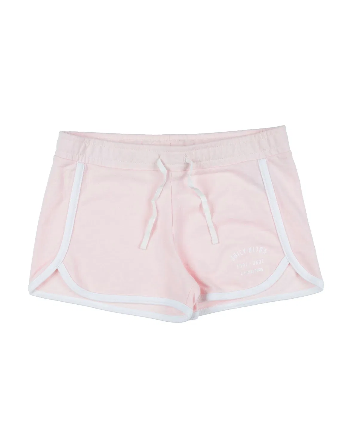 Детские шорты для девочек из футера с принтом Juicy Couture, Light Pink