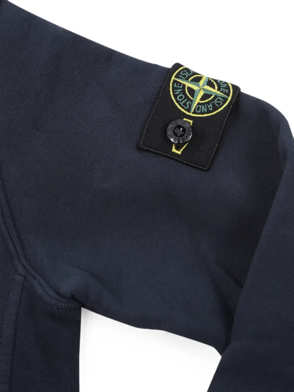 Джемпер на молнии с нашивкой-логотипом Stone Island Junior, синий — фото 3