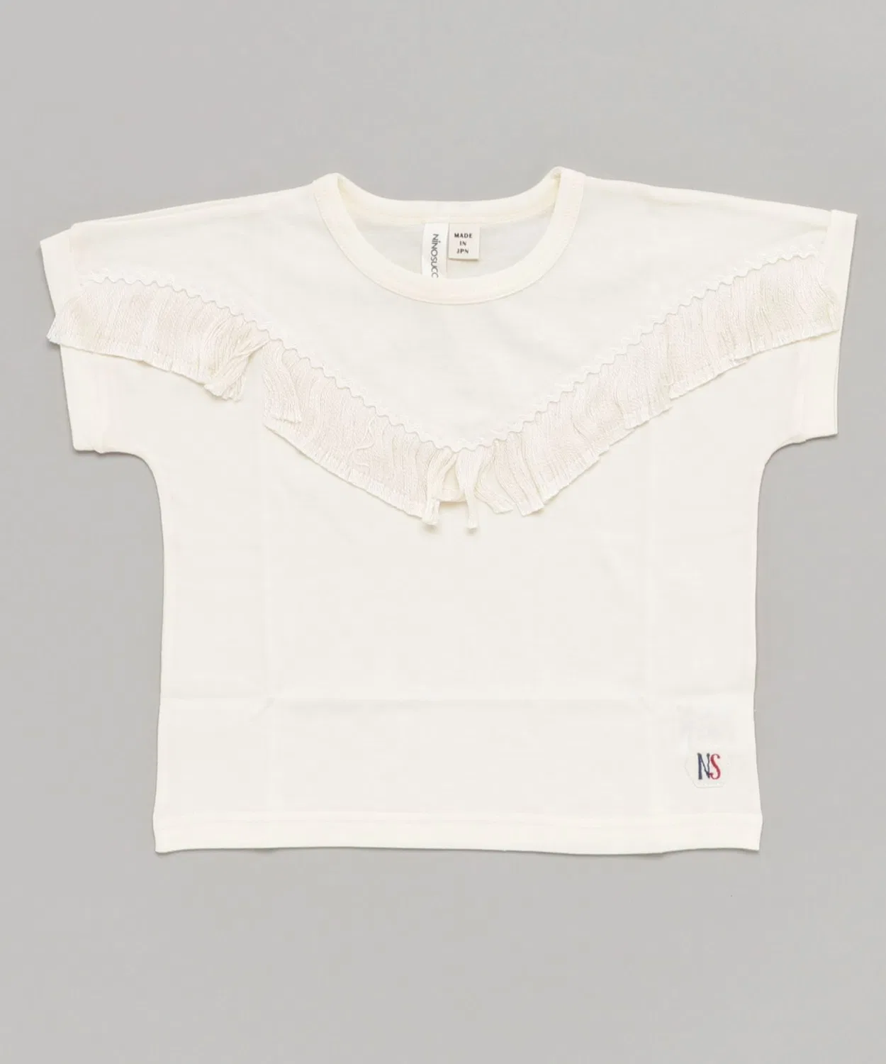 Детская футболка с бахромой NINOsucola, Off White