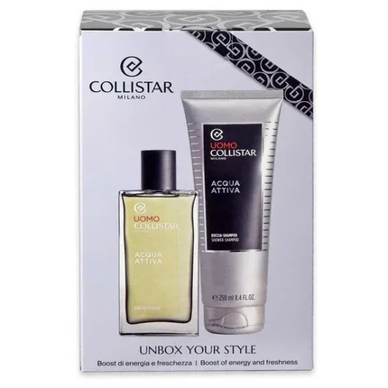 Подарочный набор Collistar Uomo Collistar Man Active Water Eau De Toilette 100 мл + Shower Shampoo 250 мл