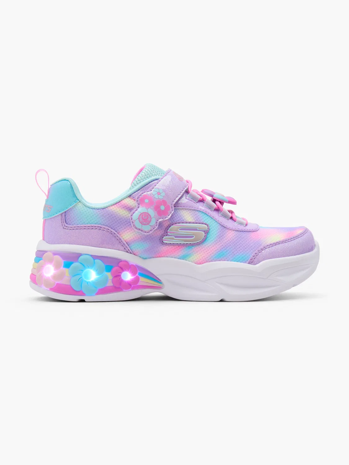 Детские кроссовки со светом Skechers, фиолетовый