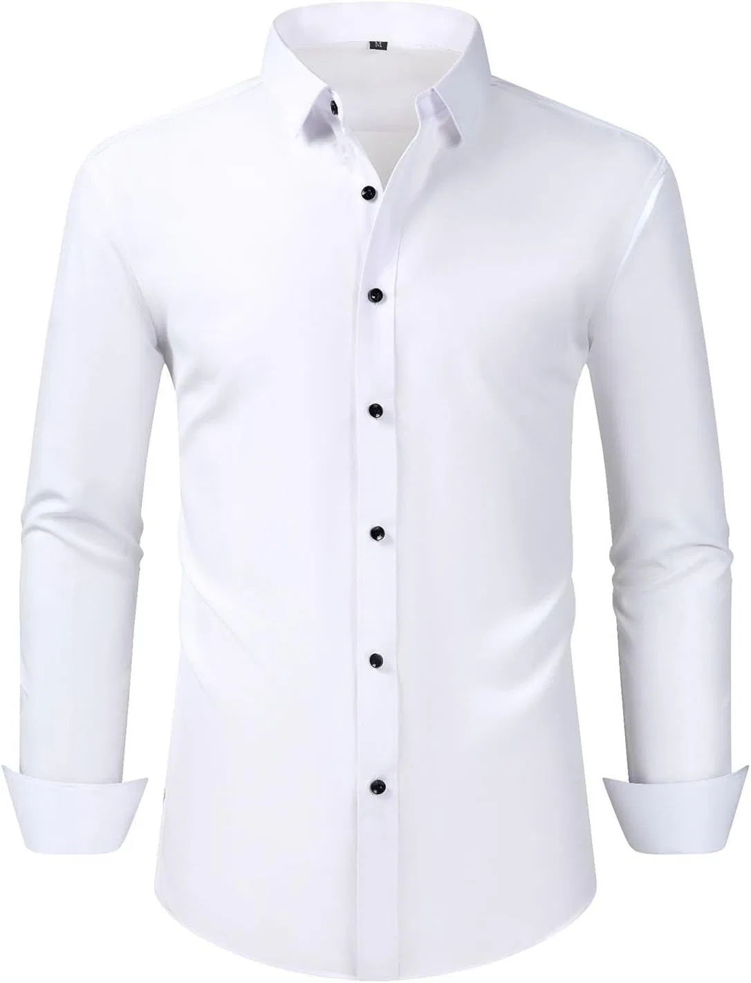 Мужская рубашка с отложным воротником Dress Shirt Stretch, White