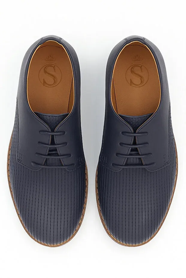 Детские туфли для мальчиков замшевые Sirri, Navy Blue — фото 2