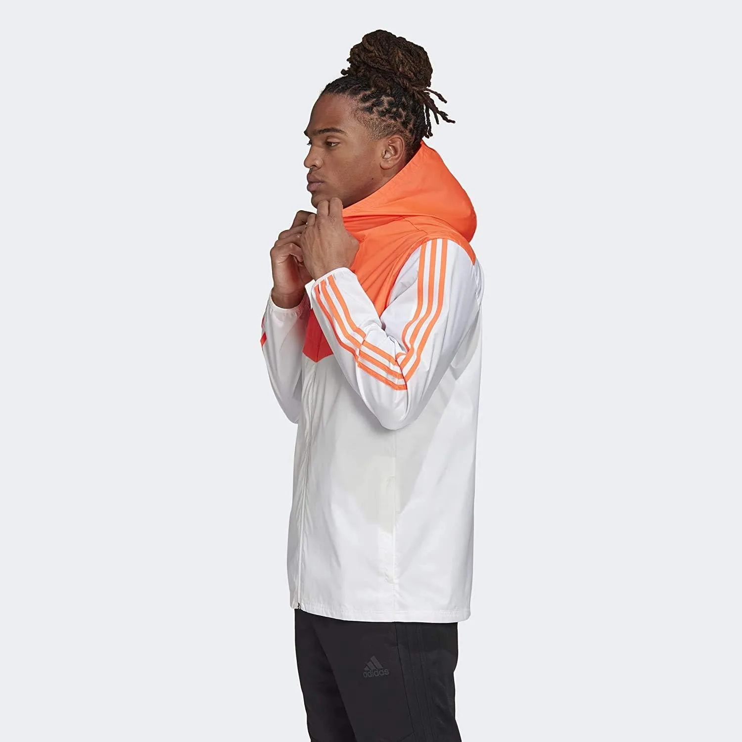 Мужская ветровка Adidas Alphaskin Tiro, белый/красный — фото 2