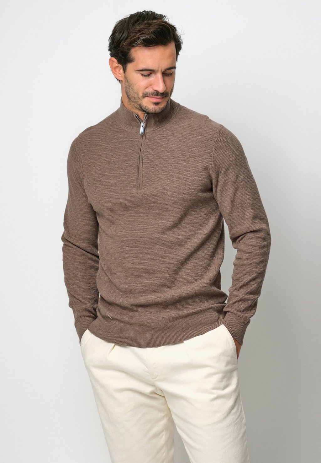 

Свитер 1/2 ZIP PROFUOMO, коричневый