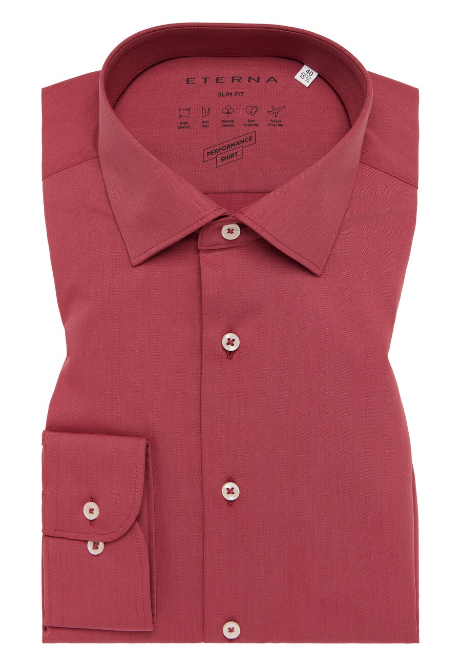 

Рубашка делового кроя Slim Fit ETERNA, красный