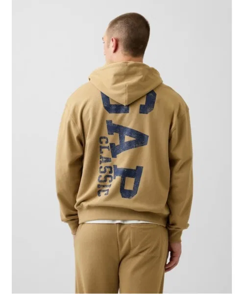 Мужская худи с длинным рукавомGAP Classic Logo, Beige