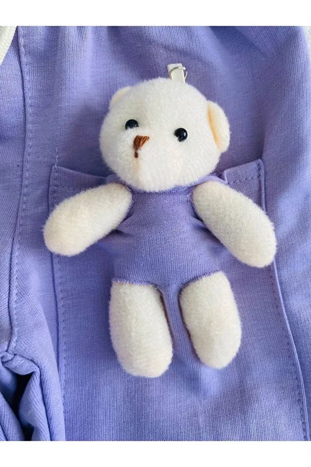 Детские спортивные штаны для девочек с принтом Ayliz Bebe, Lila — фото 3