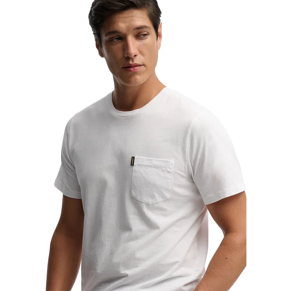 Мужская футболка с нагрудным карманом Classic Essential Pocket Superdry, White — фото 3