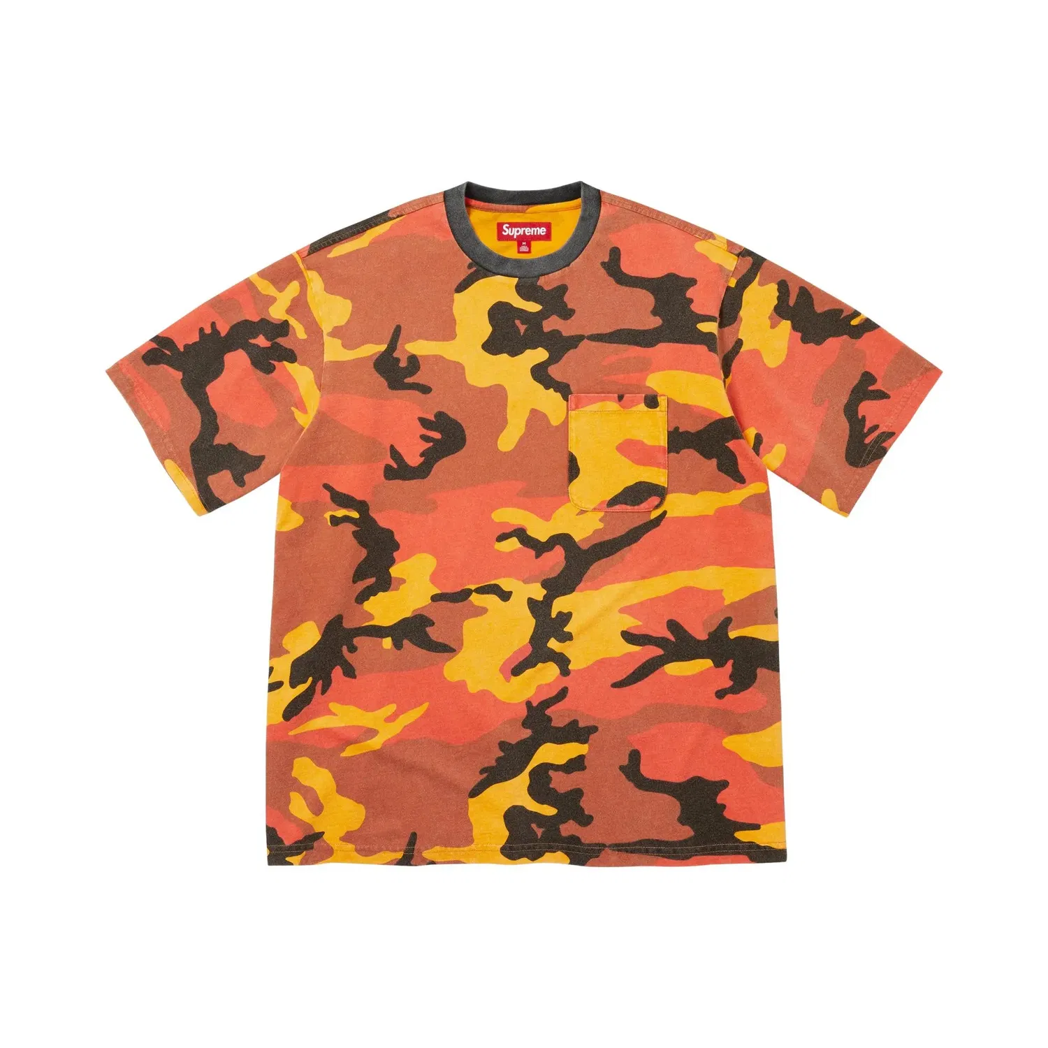 Футболка с принтом Cracked Pocket Supreme, Orange Camo
