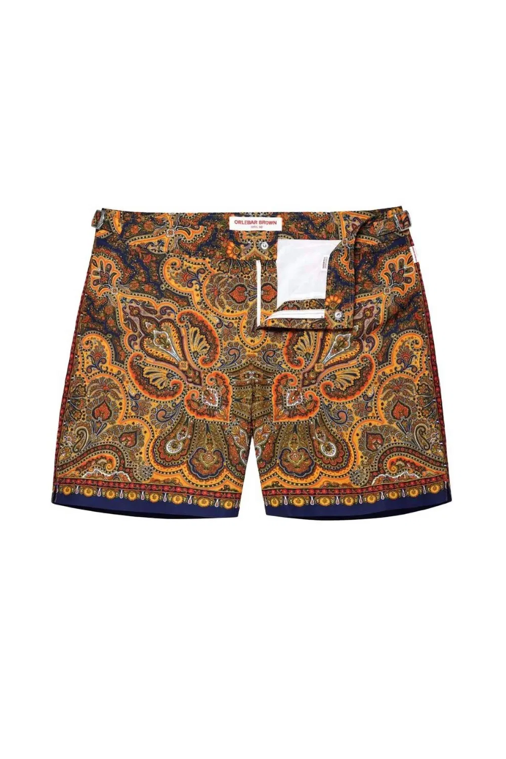 Детские шорты для мальчиков с принтом пейсли Russell Mystique Orlebar Brown, Lagoon Blue White