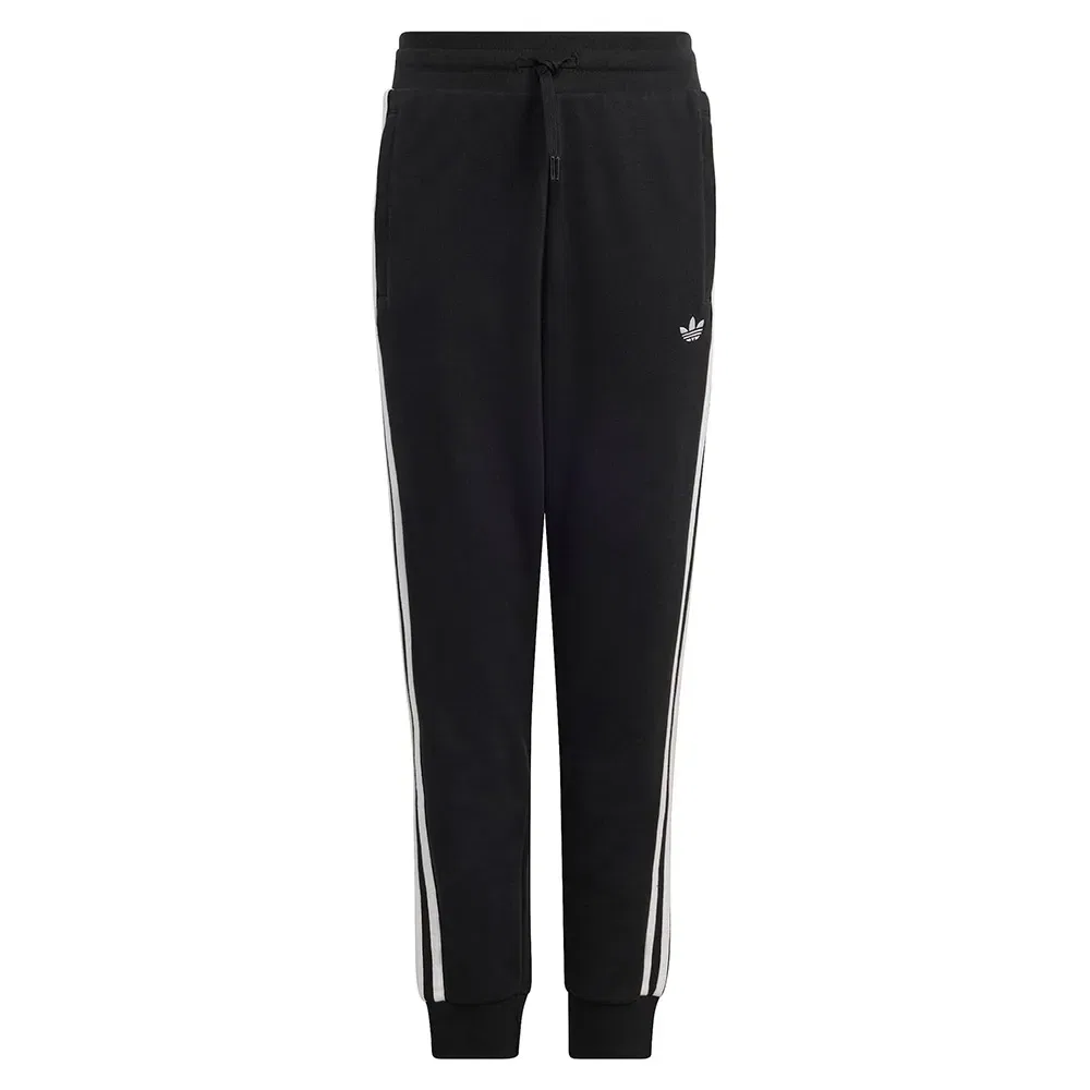 Детские спортивные штаны для девочек с принтом 3 Stripes Adidas Originals, Black — фото 3